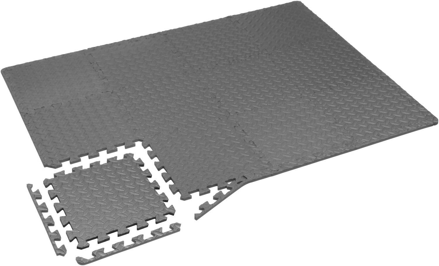 Yes4All Interlocking Exercise Foam Mats with Border – Interlocking Floor Mats for Gym Equipment – Eva Interlocking Floor Tiles (Gray) : Sports & Outdoors