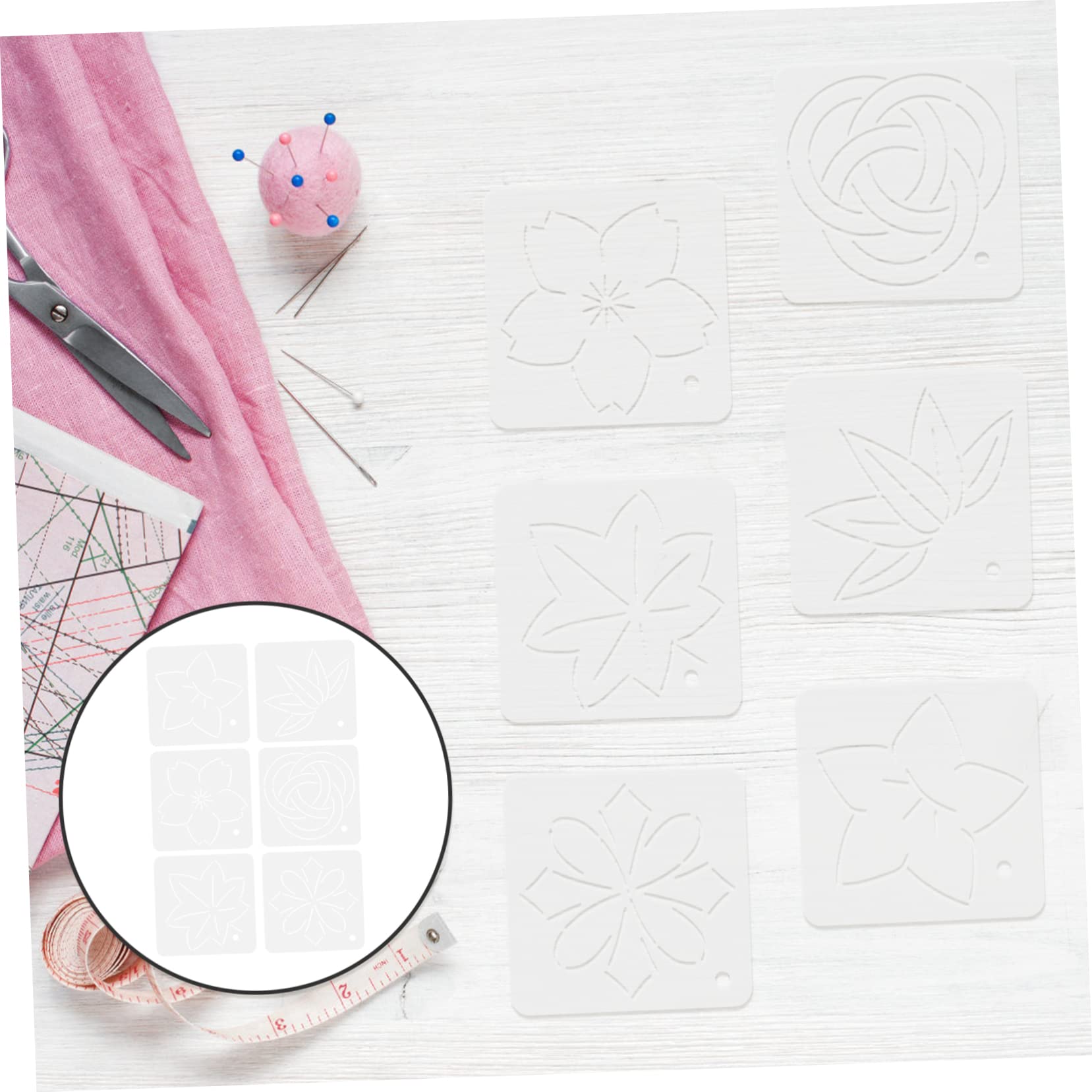 STOBOK 18piezas Plantillas De Acolchado Acrílico Para Bordado y Costura De Herramientas De Manualidades Diseños Reutilizables Para Patchwork y Acolchado