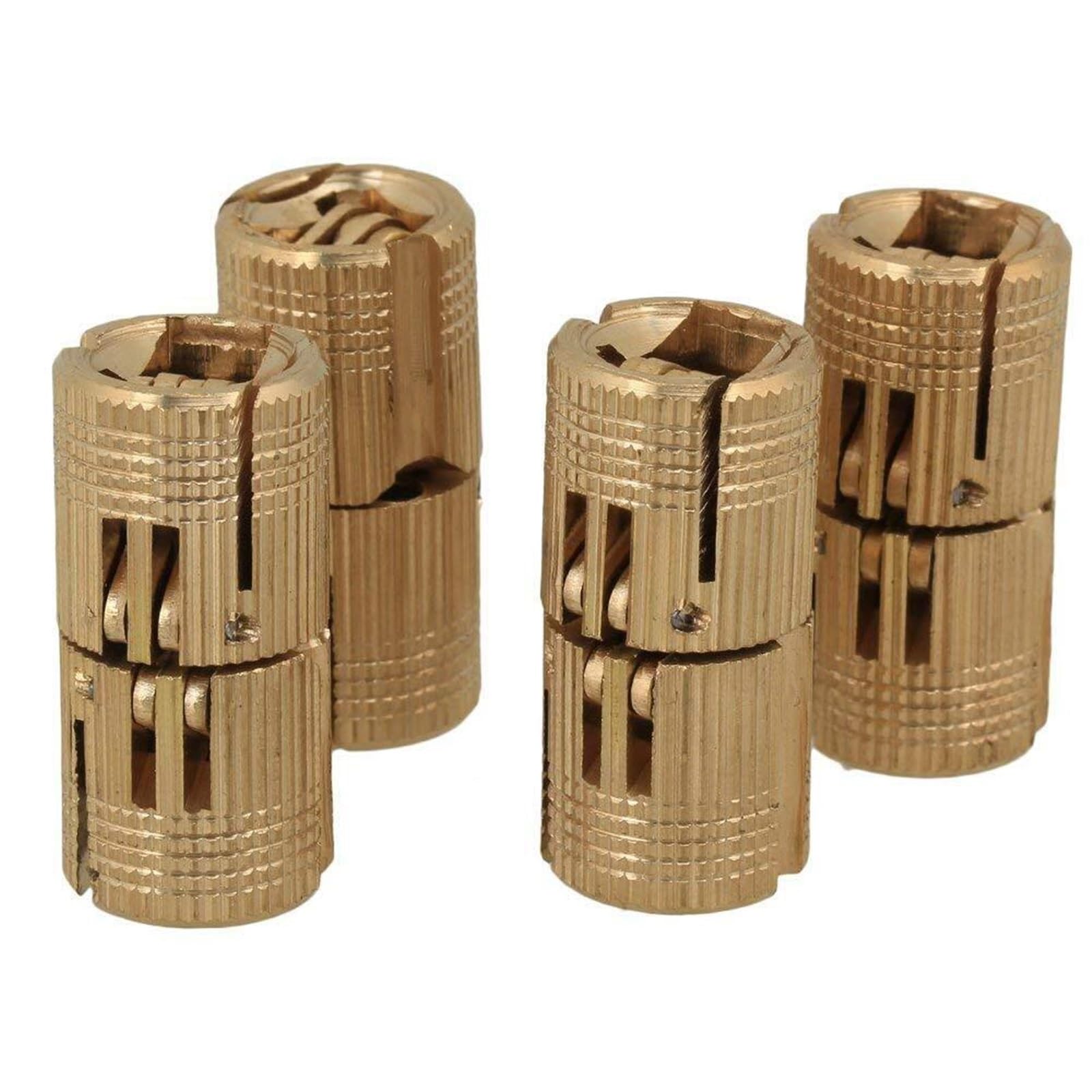 Brass Pivot Drawer Hinge 4PCS Brass Barrel Hinges 0.551 Inch