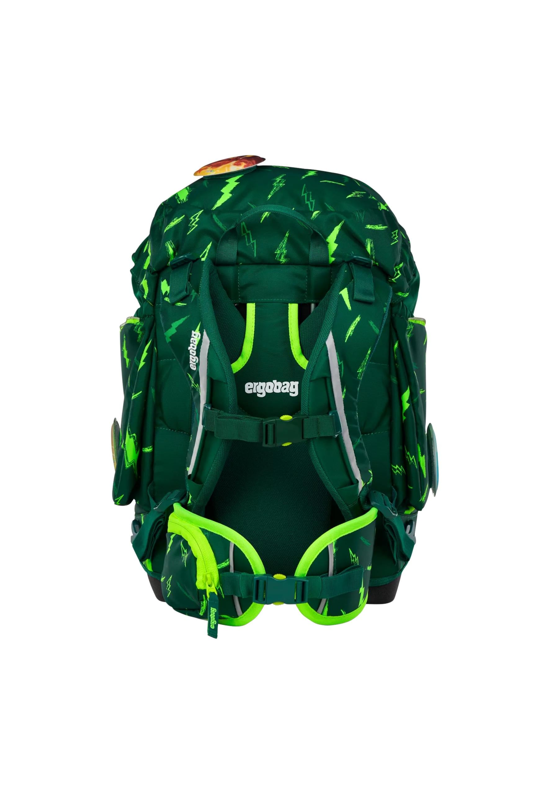 ergobag Schulranzen-Set Pack Set Bärtastisch - Grün