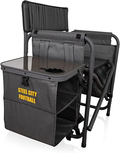 Miniatura 5 de PICNIC TIME NFL NFL Fusion - Silla de campamento unisex para adultos, con mesa auxiliar y enfriador suave, silla de playa para adultos, silla de