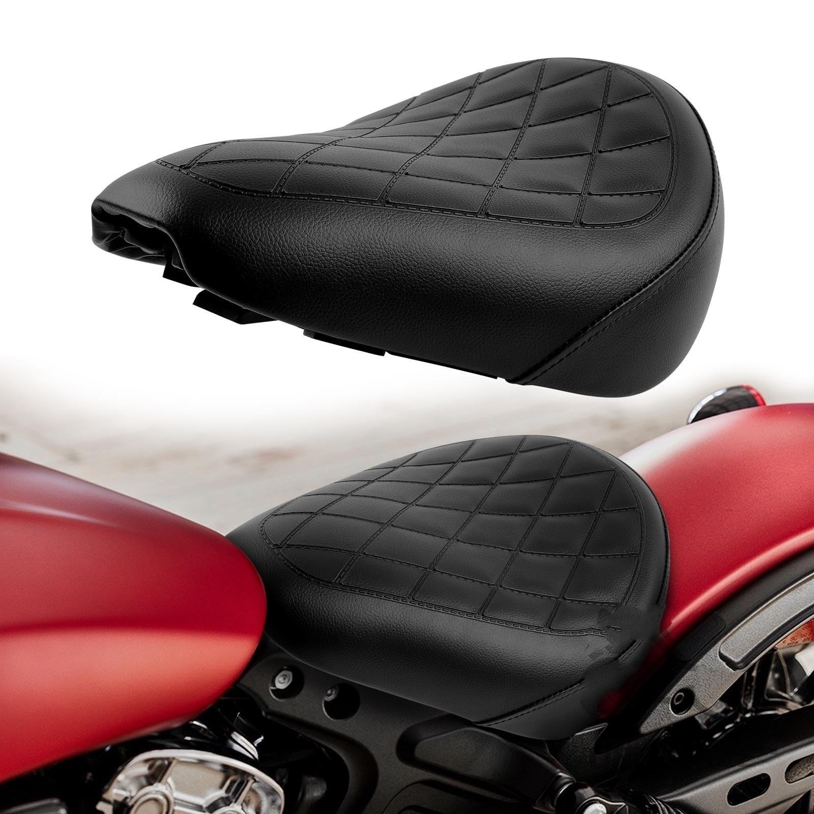Poduszka Motocykl czarny brązowy przedni kierowca kierowca solo poduszka siedziska pasuje do Honda REBEL CMX 300 500 2017-2025 Motocykl Siedzisko(Black)