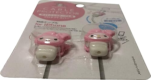 Miniatura 2 de Kasoyo Sanrio My Melody - Protector de cable para teléfonos celulares, 2 piezas, juego para iPhone (cable Lightning)