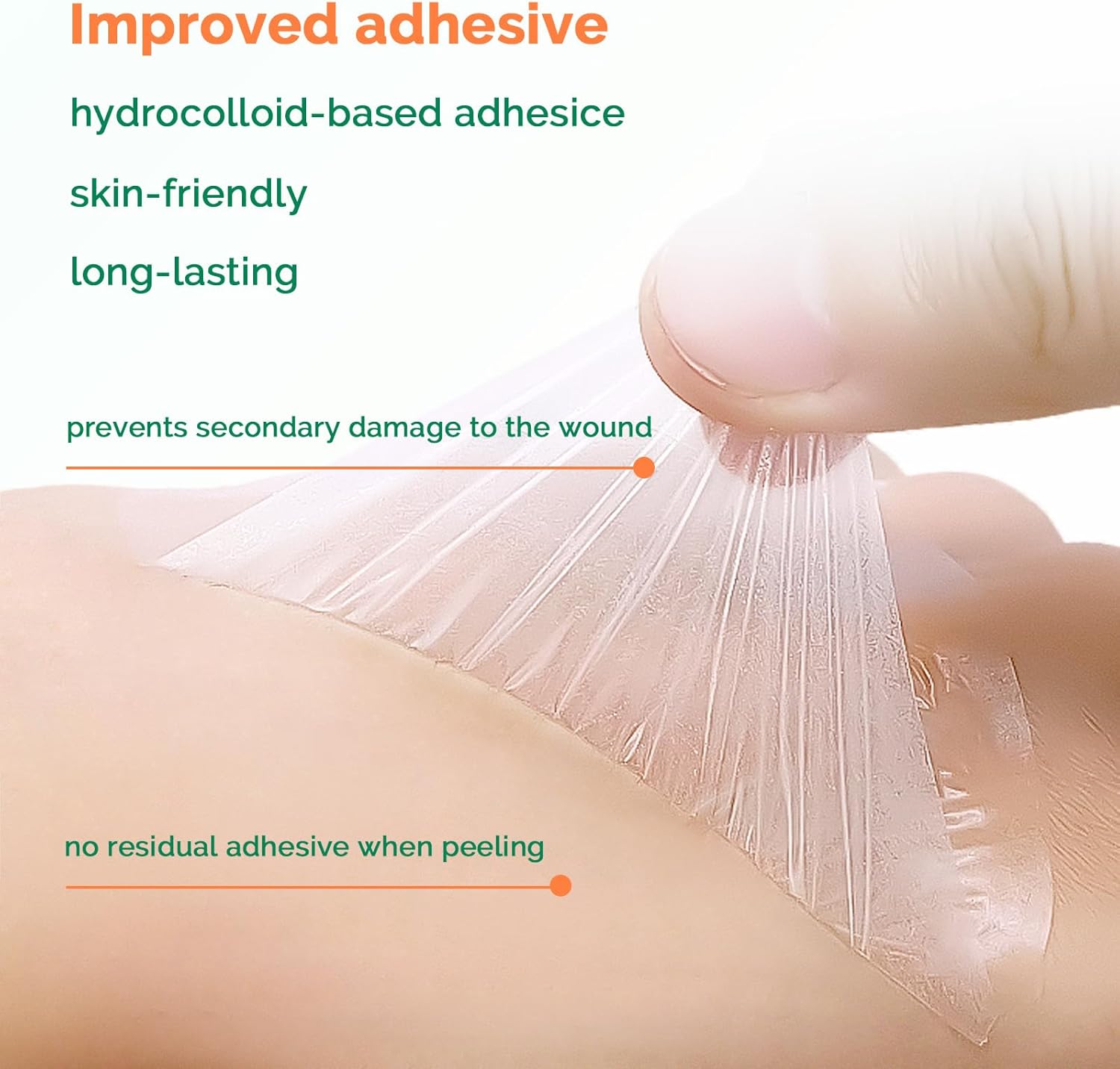 Transparent Film Dressing 100 Packs 2.4'' x 2.7'' Waterproof Adhesive Patch Breathable Wound Cover Bandage Comfortable Tattoo Aftercare Bandage Adhesive Clear Bandages for IV Shield - Image 5
