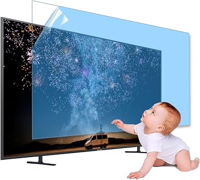 XRRX 43-65 Inch TV Screen Protector, Frosted Matte Anti Glare Outdoor/Indoor Anti Blue LightDustproof Filter Film, Relieve Eye Strain and Sleep Better, for LCDLED4K OLED / 47in 1044x590mm
