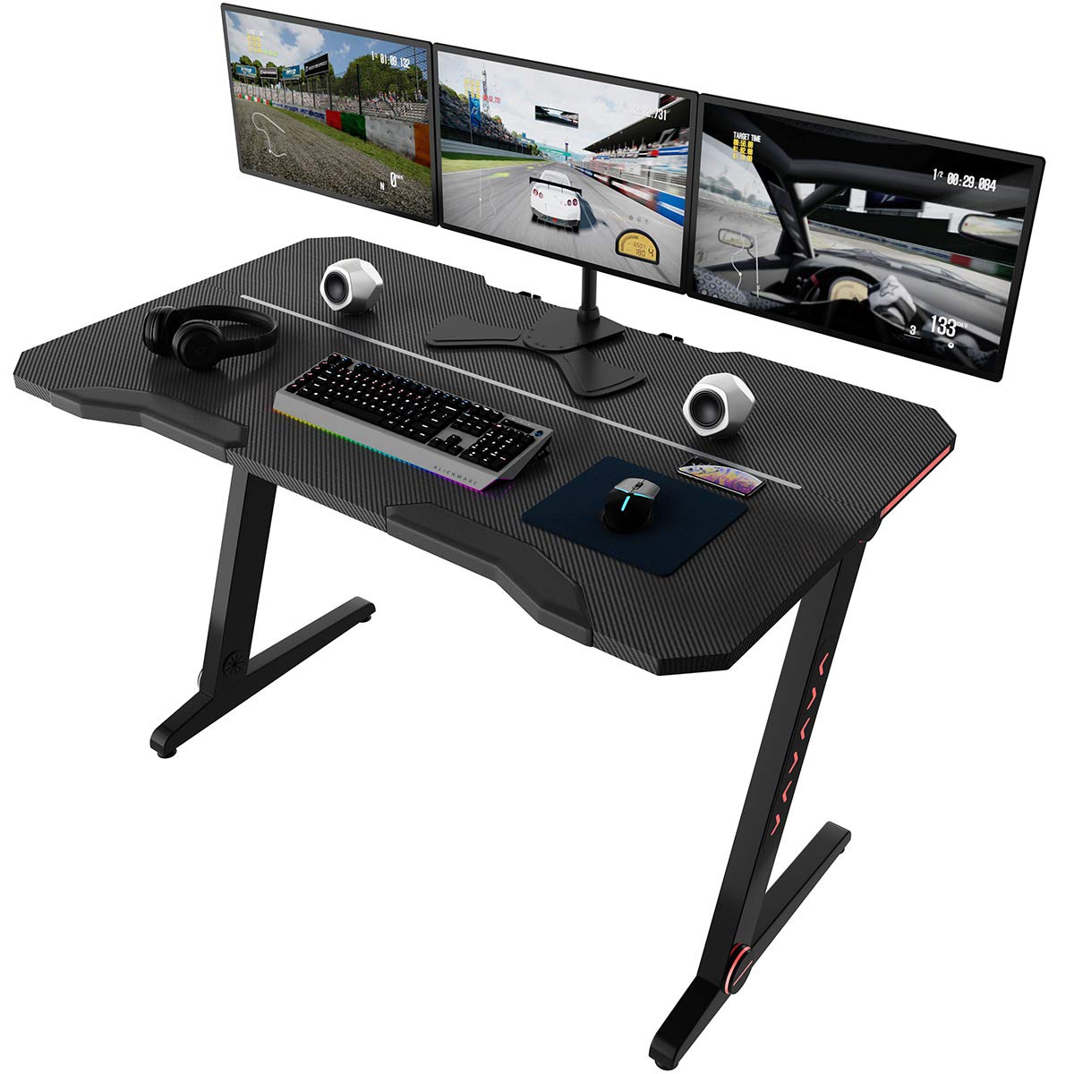 Buy SLYPNOS Large Ergonomic Gaming Desk Computer Desk, PC Desk Table
