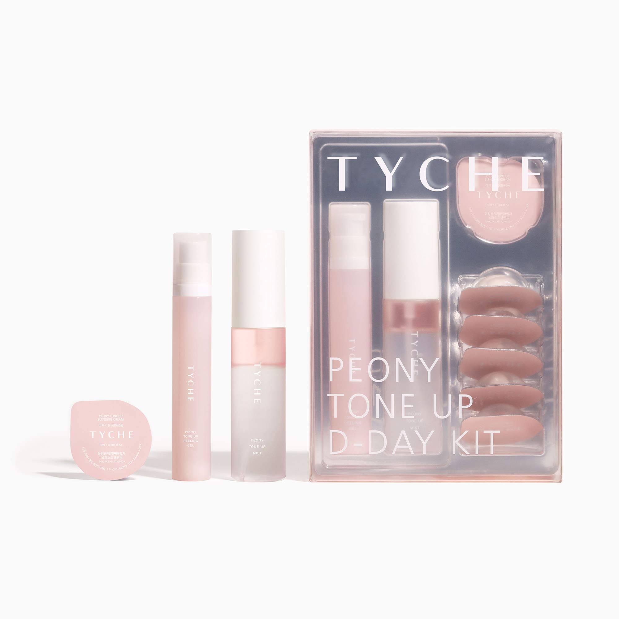TYCHE 7-day Intensive Korean Skin Care Kit | 3 Step to feel Glow, Smoothe Skin within one week | Mild Exfoliating, Deep Hydrating, Brightening skin with Nature Extracts (Peony)