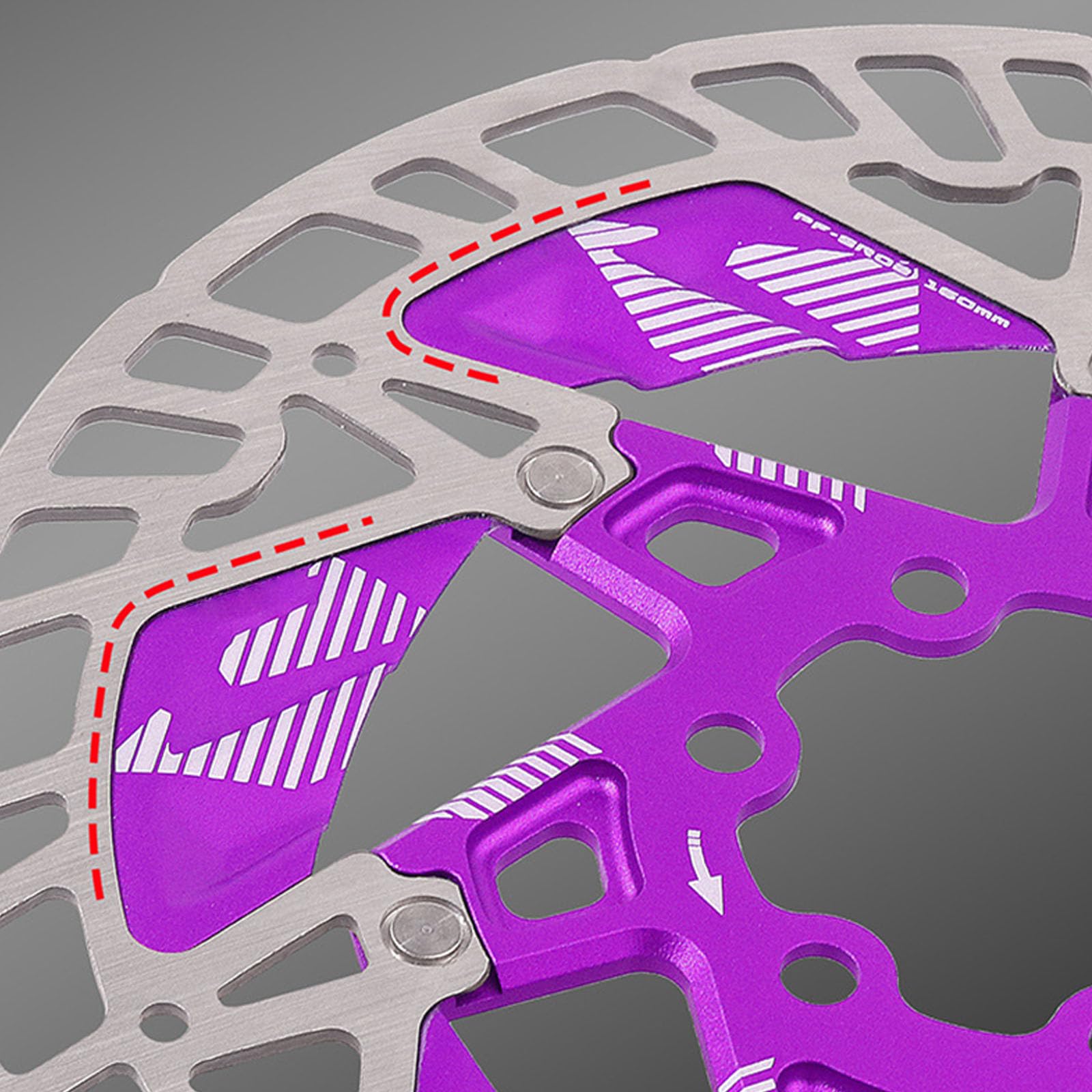 Rotores flotantes Bicicletas Frenos de disco hidráulicos Huecos para bicicletas para scooters y patinetas eléctricas rotor de freno de bicicleta de montaña de aleación mejora la disipación de