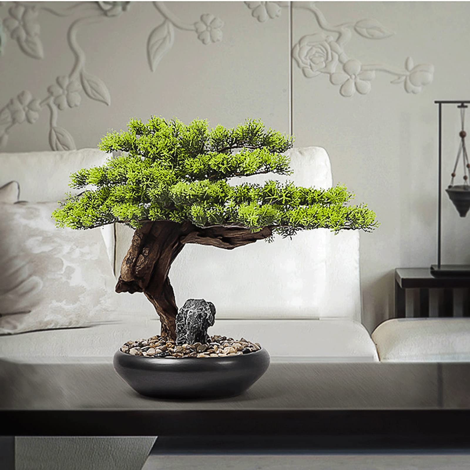 Plantes Artificielles Artificial Bonsaï Treefake Plantes Arbre en céramique Arbre en pot de céramique for Home Bureau Bureau Salle de bain Cuisine Ferme De Cuisine Intérieur Extérieur Bonsaï Arbre Pla