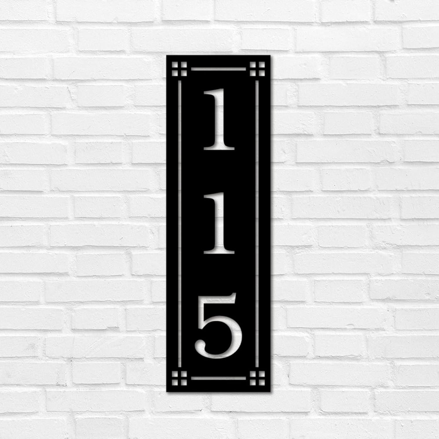Metal Sign Custom House Address Numbers Customized Laser Cut Metal Wall Decor Hanging Sign Ready to Hang Decorative Metal Address Sign Plaque Decorations for Lodge Lodge Porch 18 Inch