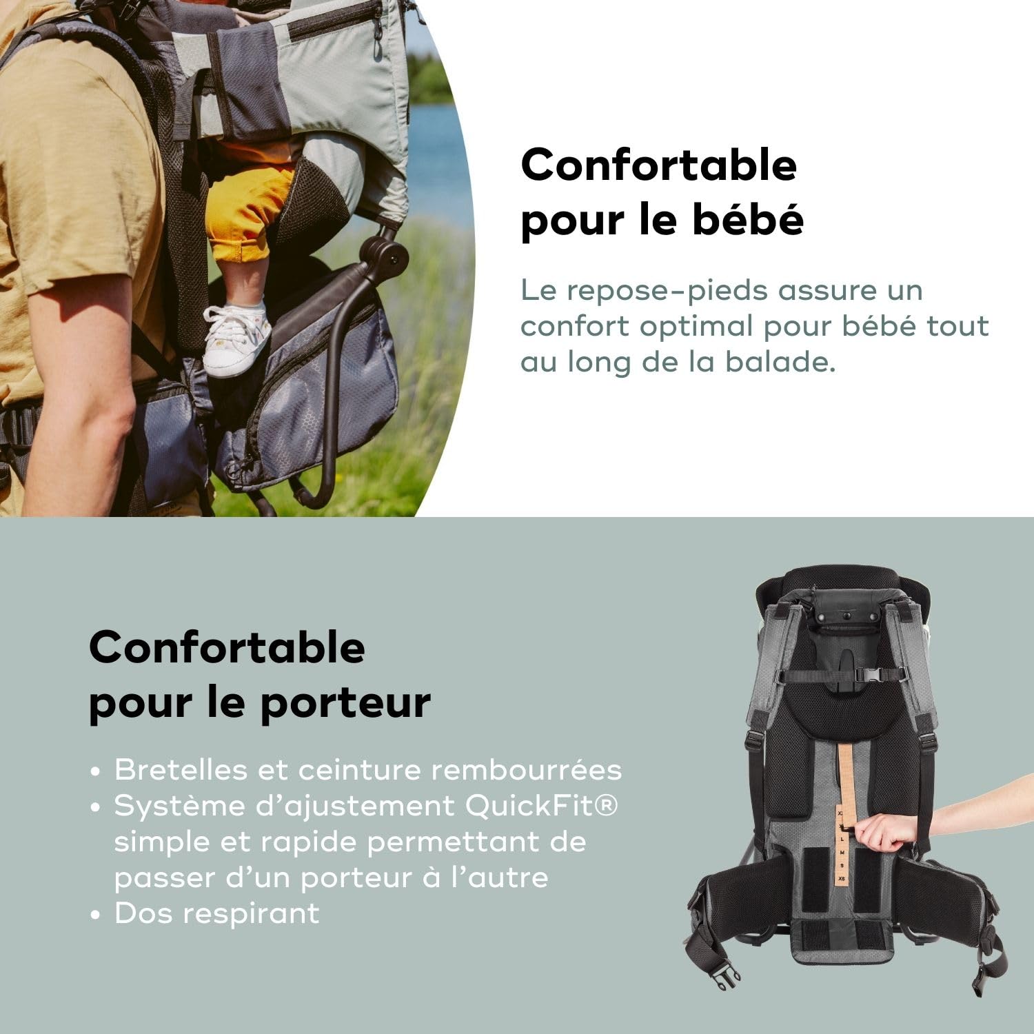 Babymoov Moov & Hike Marsupio da trekking verde