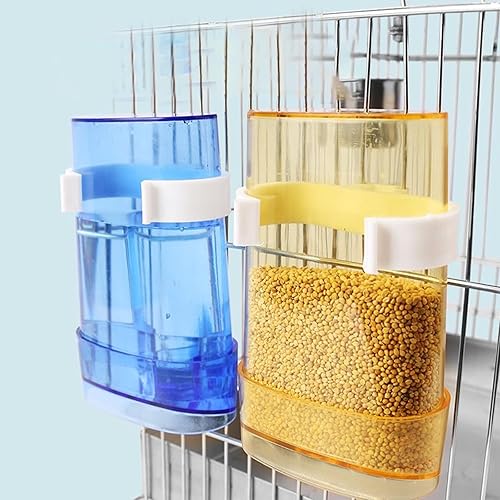 Miniatura 5 de Hamiledyi Dispensador de agua para periquitos, 4 unidades, dispensador automático de agua para pájaros, sin desbordamiento, contenedor transparente,