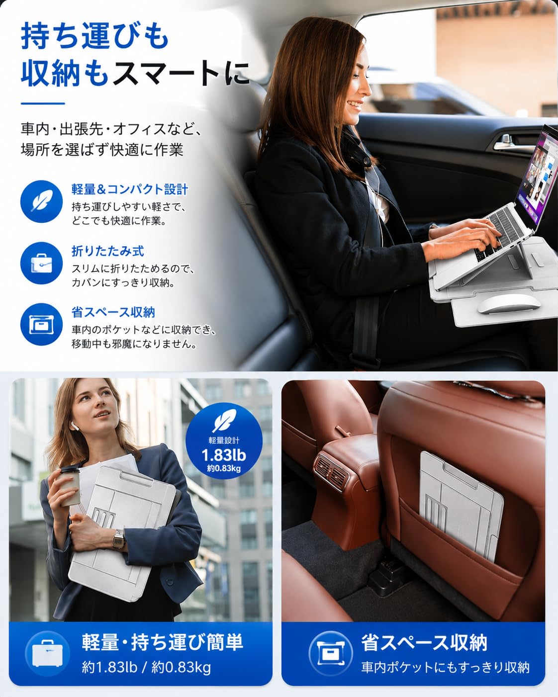 AboveTek 膝上テーブル | 多角度調整機能追加 | ノートパソコン | Amazon.co.jp: AboveTek 膝上テーブル | 多角度調整機能追加 | ノート