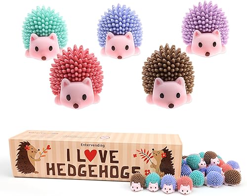 Entervending Figuras de juguete de erizo – Figuras de animales salvajes en caja de regalo – 30 piezas – Figuras de fiesta para niños – Decoración de