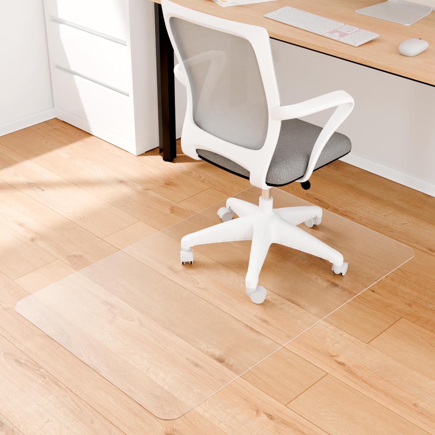 Chair Mat for Hard Floors- 48" x 30", Office Floor Mat for Rolling Chairs, Clear Plastic Desk Chair Mat, Easy Glide, Under Desk Floor Protector for Home and Office Use 30" x 48" For Hard Floors