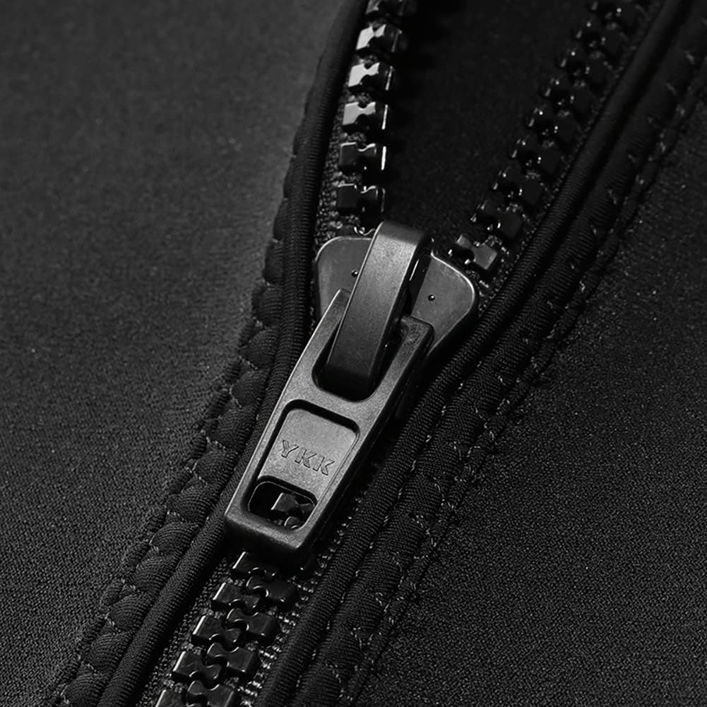 Wetsuit Top Men's 1.5Mm, Hooded Neoprene Wetsuits Jacket with Long Sleeve Front Zipper for Diving Surfing Swimming Snorkeling - Image 5