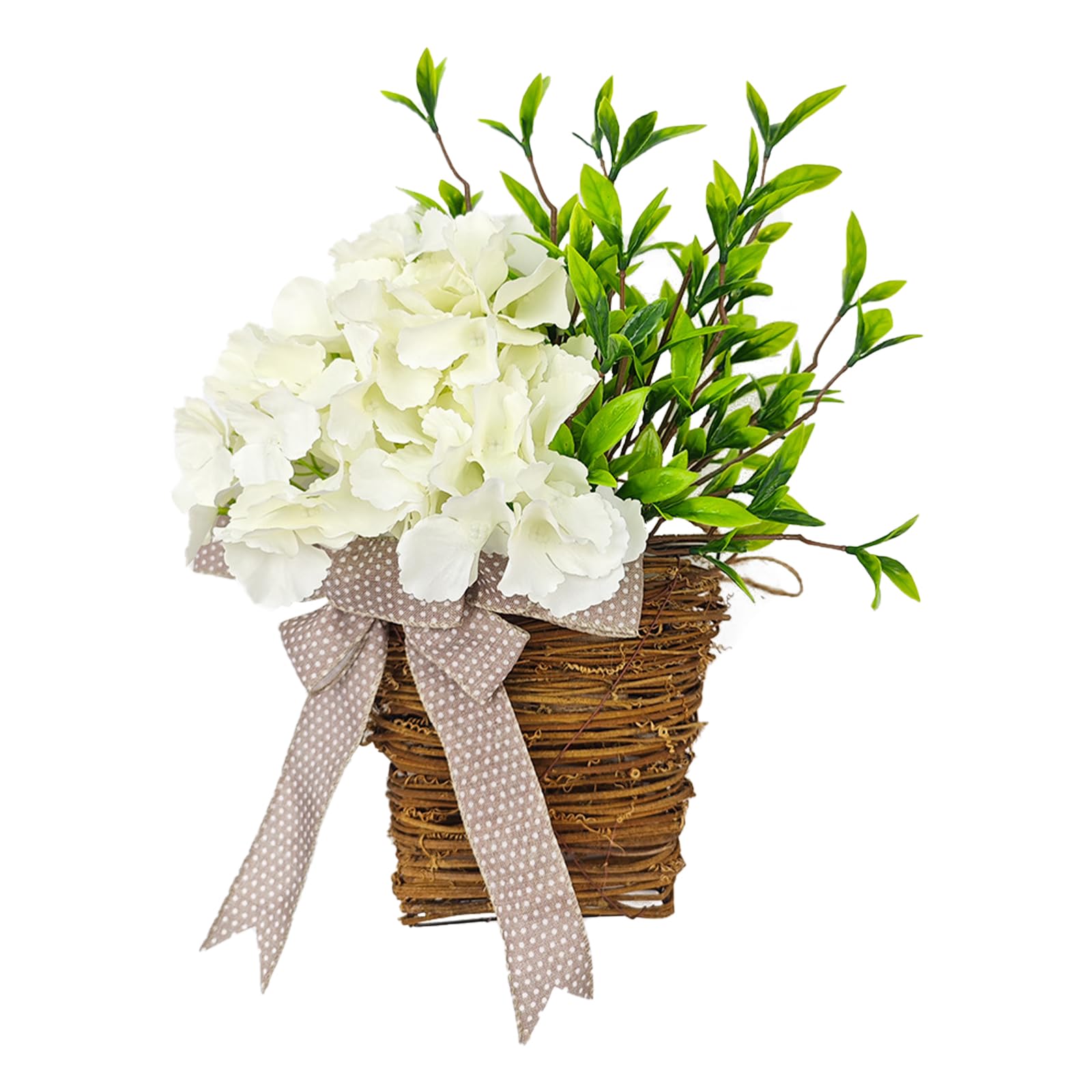 PANGBOER Artificial Flowers Baskets Wall Wreath Spring Decorations Sophisticated Florals Wall Decors Front Door Wreath Bookstores