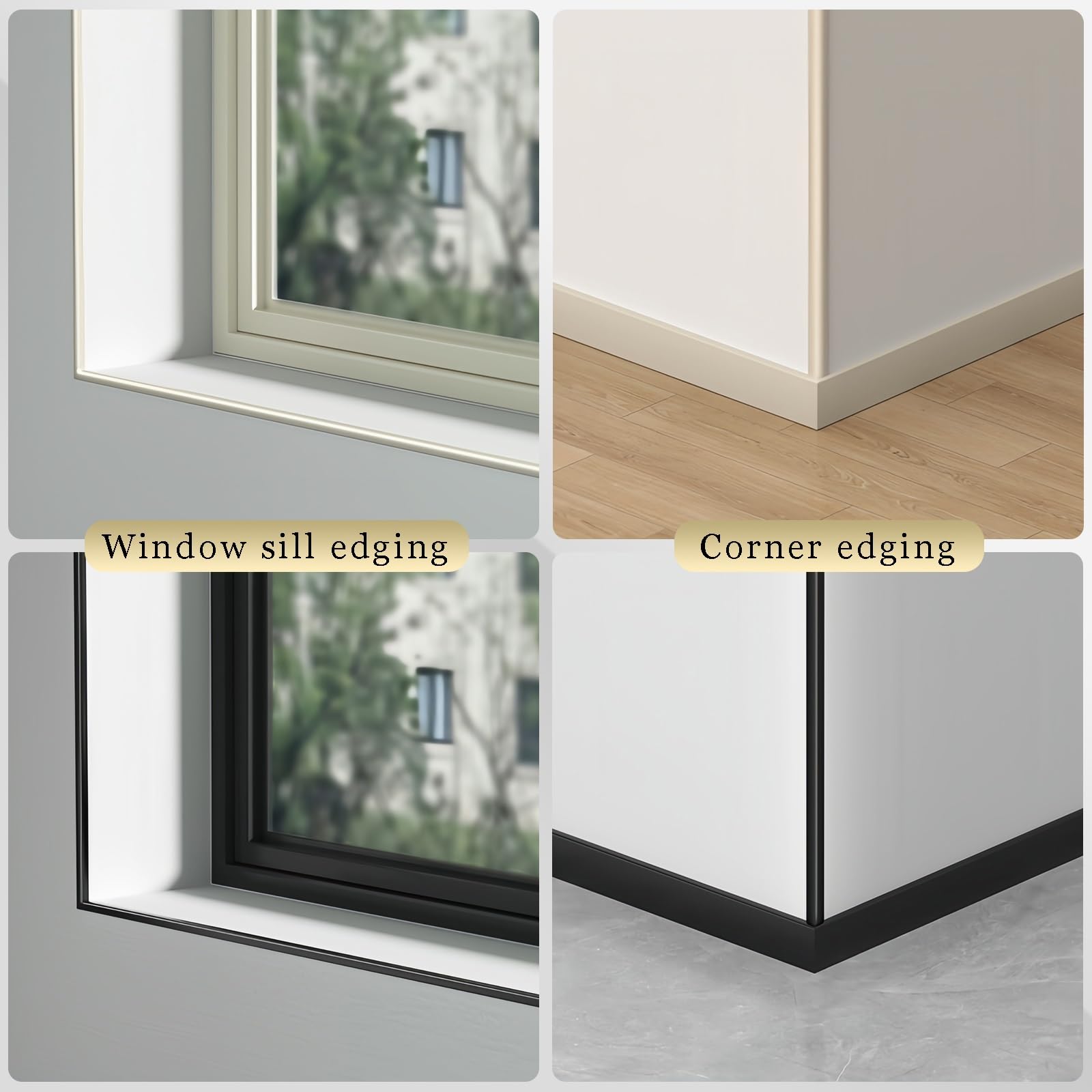Protectores de esquina de 100 cm x 3 unidades de protectores de seguridad de esquina de aluminio para evitar arañazos y daños, perfecto para el hogar, la oficina y el uso industrial (champán