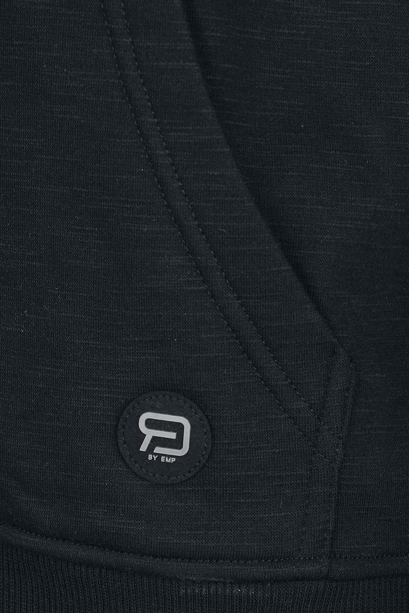 RED by EMP Damen Schwarze Kapuzenjacke mit Labelpatch