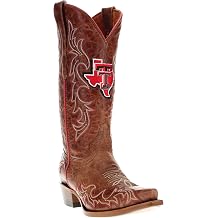 Women's Annie Genuine Leather NCAA Athletics Embroidery &amp; Studs Snip Toe Cowgirl Boots