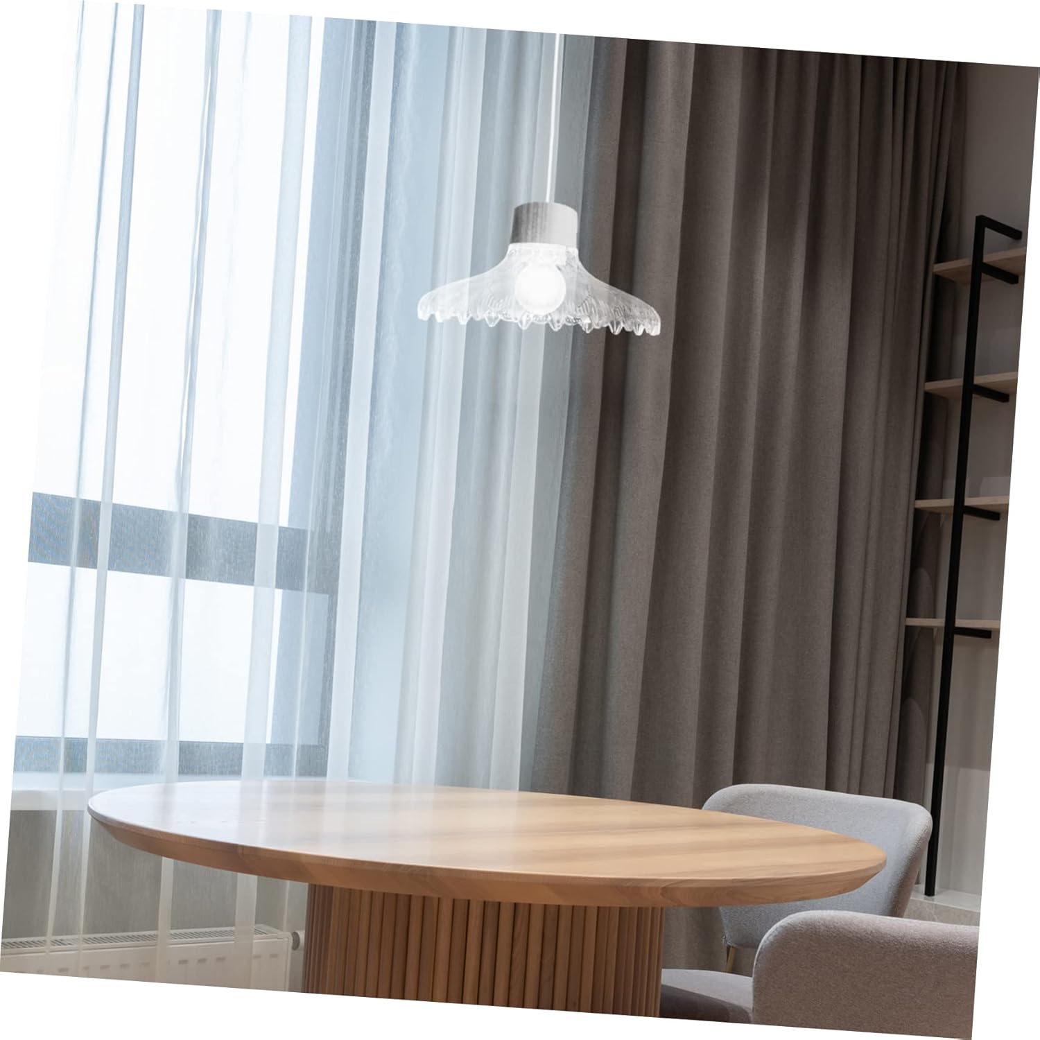 PRETYZOOM Glass Pendant Lamp Shade for Dining Room DIY Coffee Bar Lighting Replacement Shade for Floor Lamp Elegant and Versatile Light Cover for Home and Hospitality