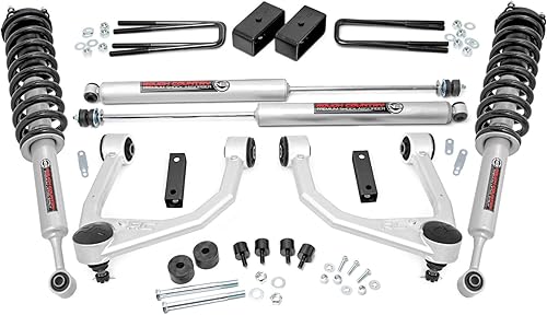Rough Country Kit de elevación de 3.5 pulgadas con puntales N3 para Toyota Tundra 2007-2021 - 76831