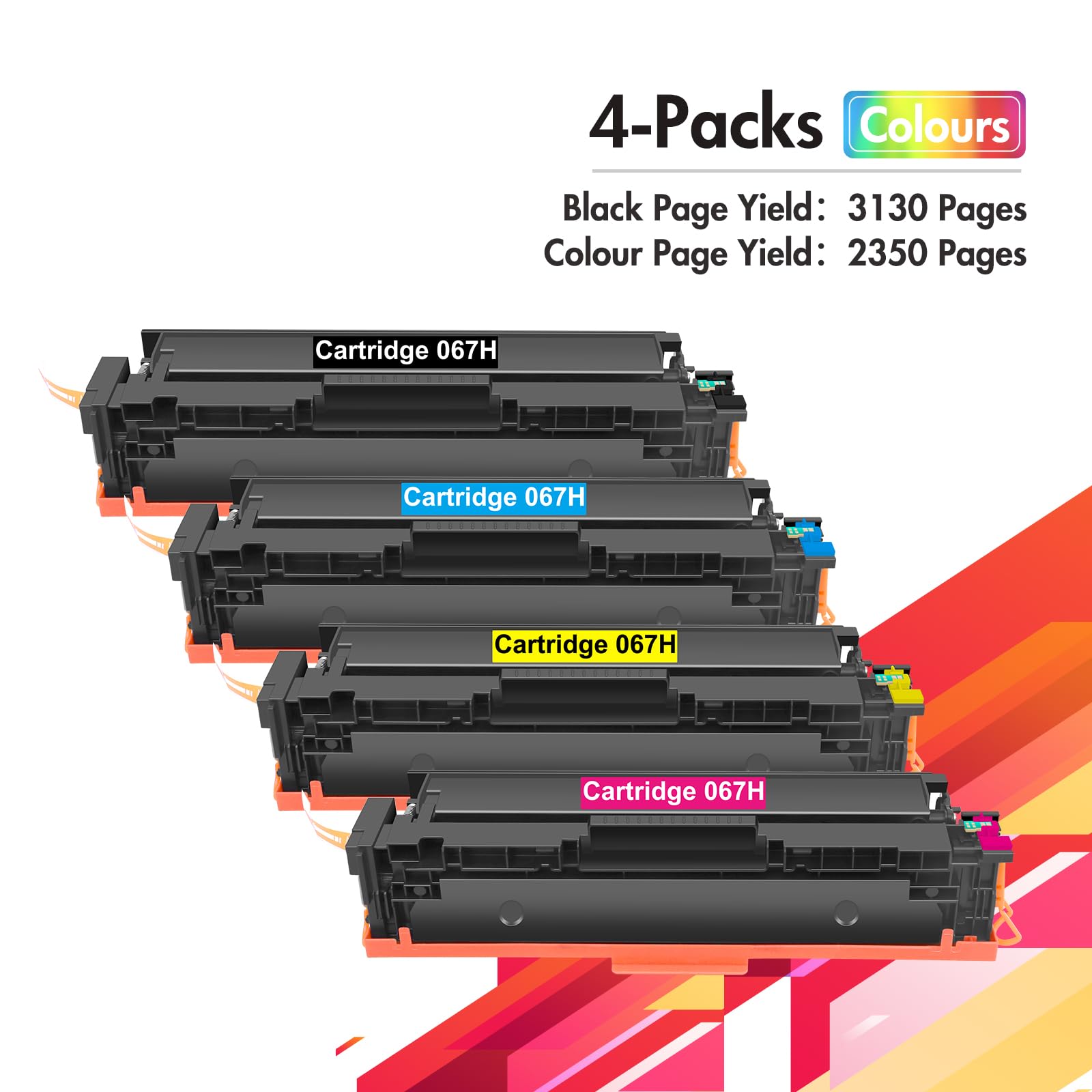 067H 067 Toner Cartridge 4-Pack High Yield MF656Cdw Compatible