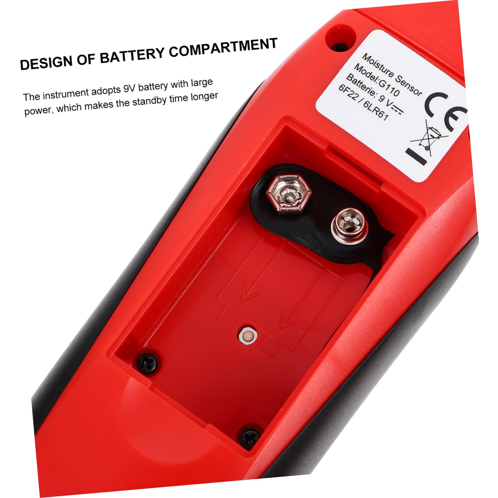 Medidor de Humedad de Madera 9v Dc Modelo G110 Rojo