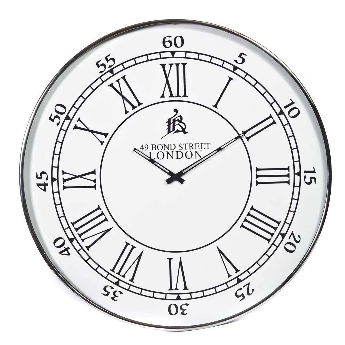 Buy Wall Clock, Stainless Steel (Diameter 30") Online at Low Prices