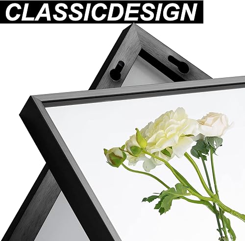 Miniatura 6 de DESBING Espejo de baño negro para pared, espejos rectangulares de 30 x 60 pulgadas con marco de metal, decoración moderna para colgar en la entrada,