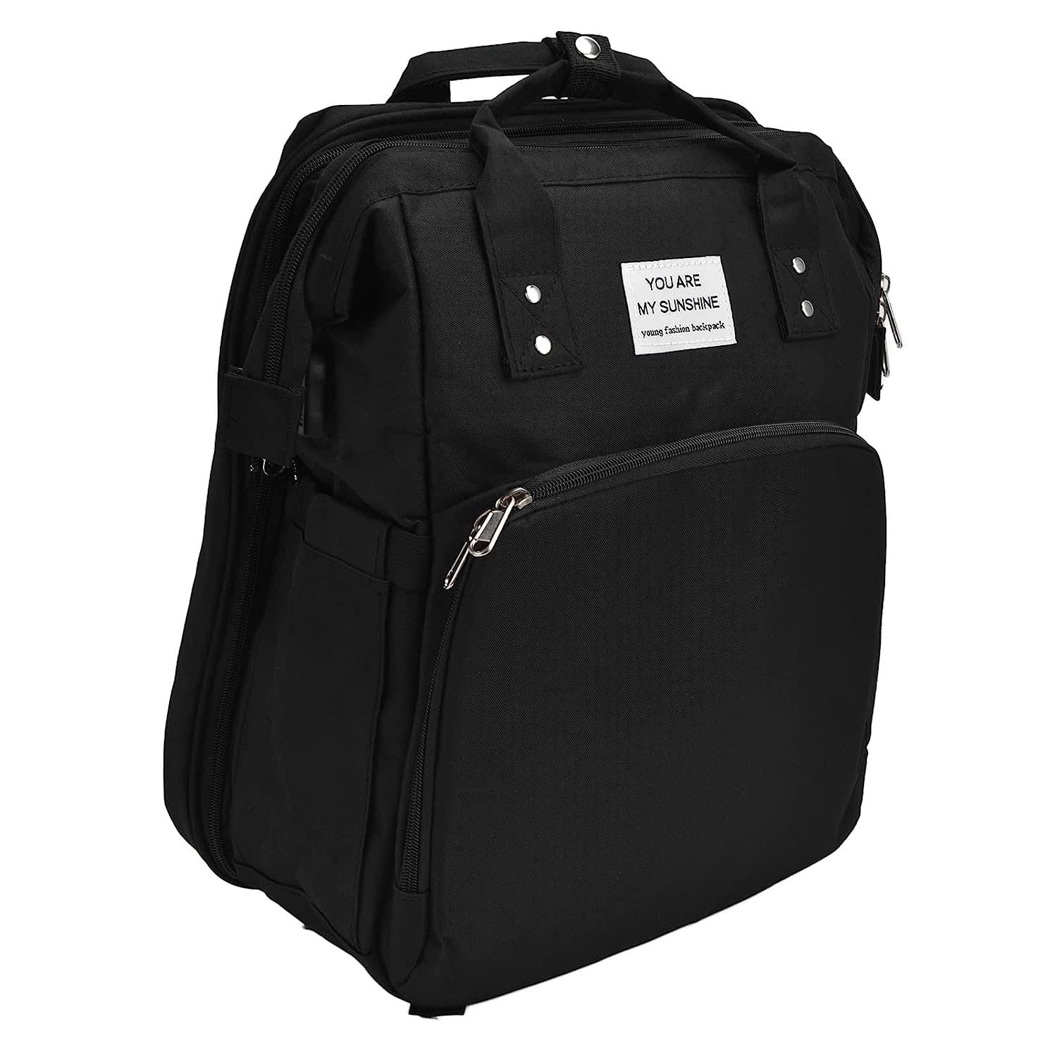 Nappy Bag, Mommy Bag Multifunctional Portable for Daily Use for Bady Toddler for Travel for Mommy(Black)