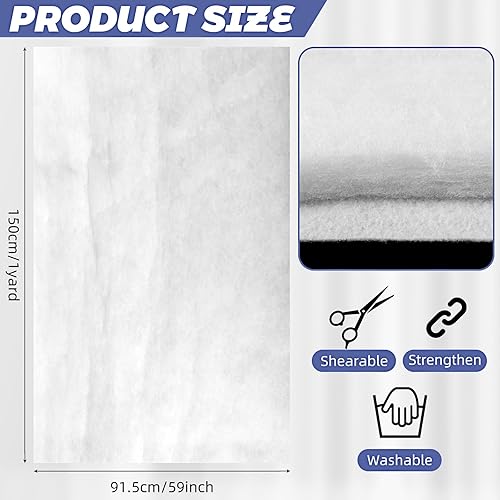 Vista 29 de Edredón de bateo de poliéster de 59 pulgadas para tapicería, tapicería, bateo para acolchar, manualidades y artes portátiles