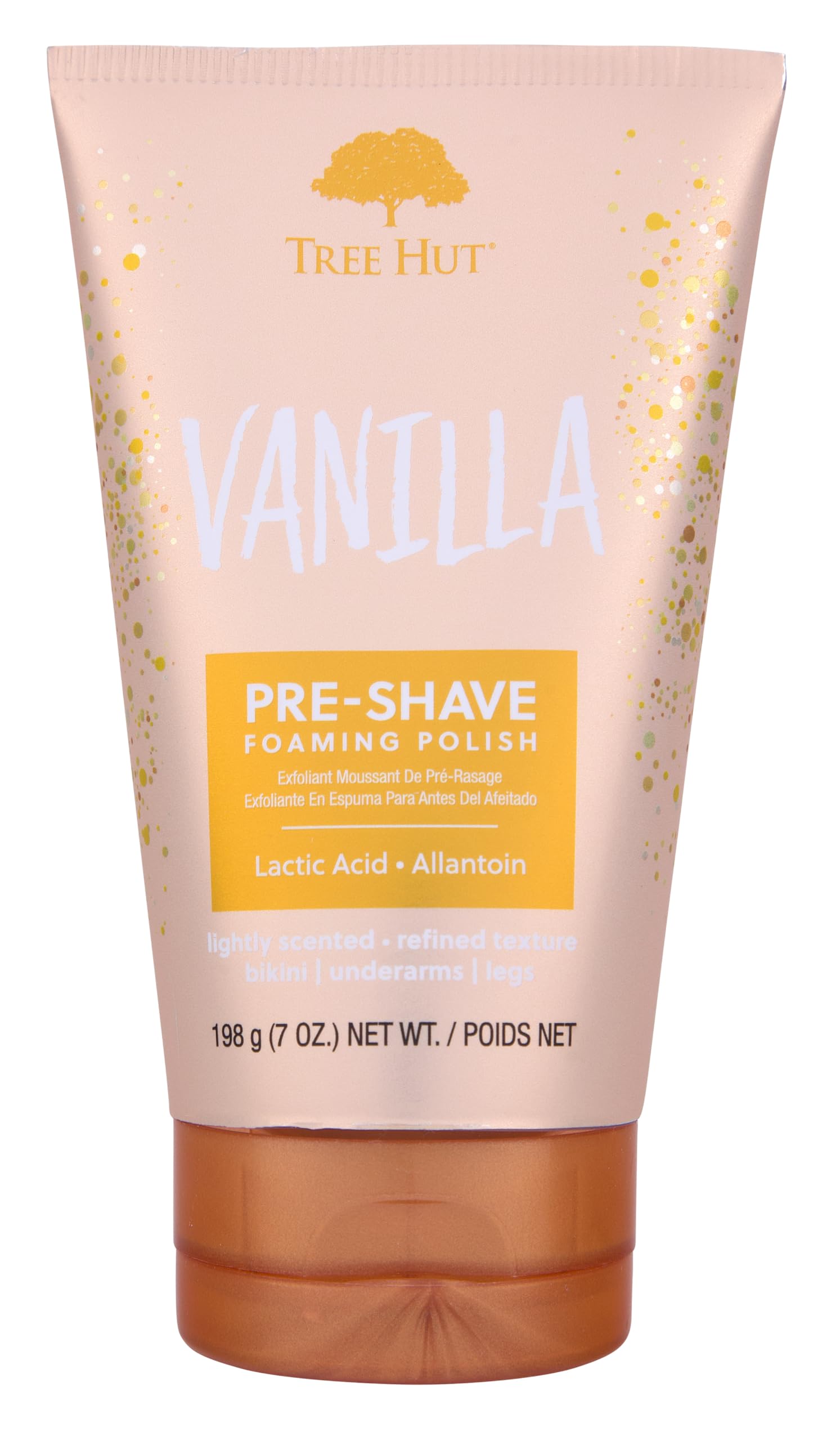 Tree Hut Vanilla Shave Prep Polish, Exfoliating & Smoothing Formula to Soften Skin and Prep for a Close, Comfortable Shave, Hydrating Shave Care, Holiday Gift & Stocking Stuffer, 6 fl oz