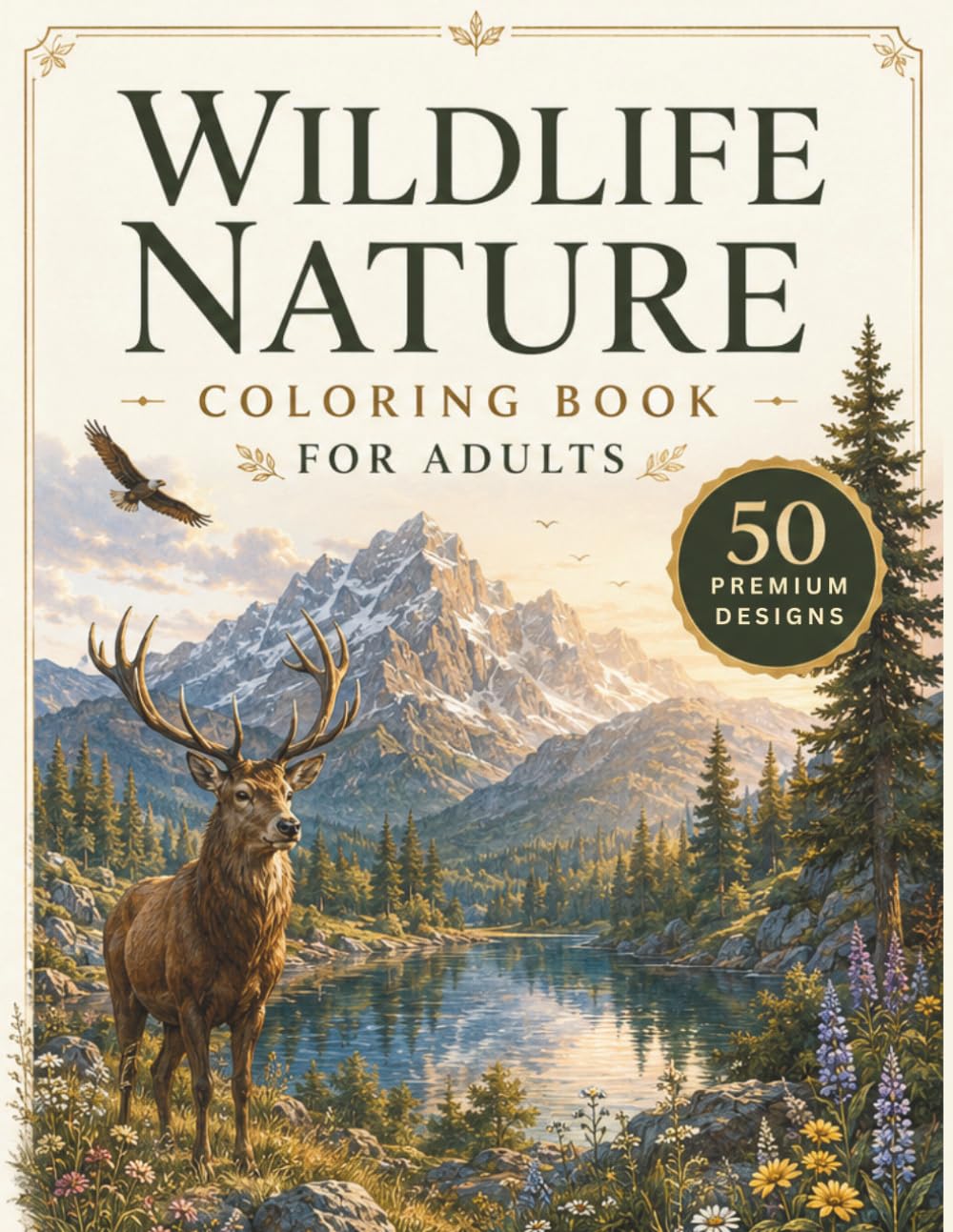 Wildlife Nature Coloring Book for Adults: SubtitleScenic forest, mountain, lake, and animal pages for peaceful nature-inspired relaxation (MeeTHan Sky Relaxation Coloring Collection)