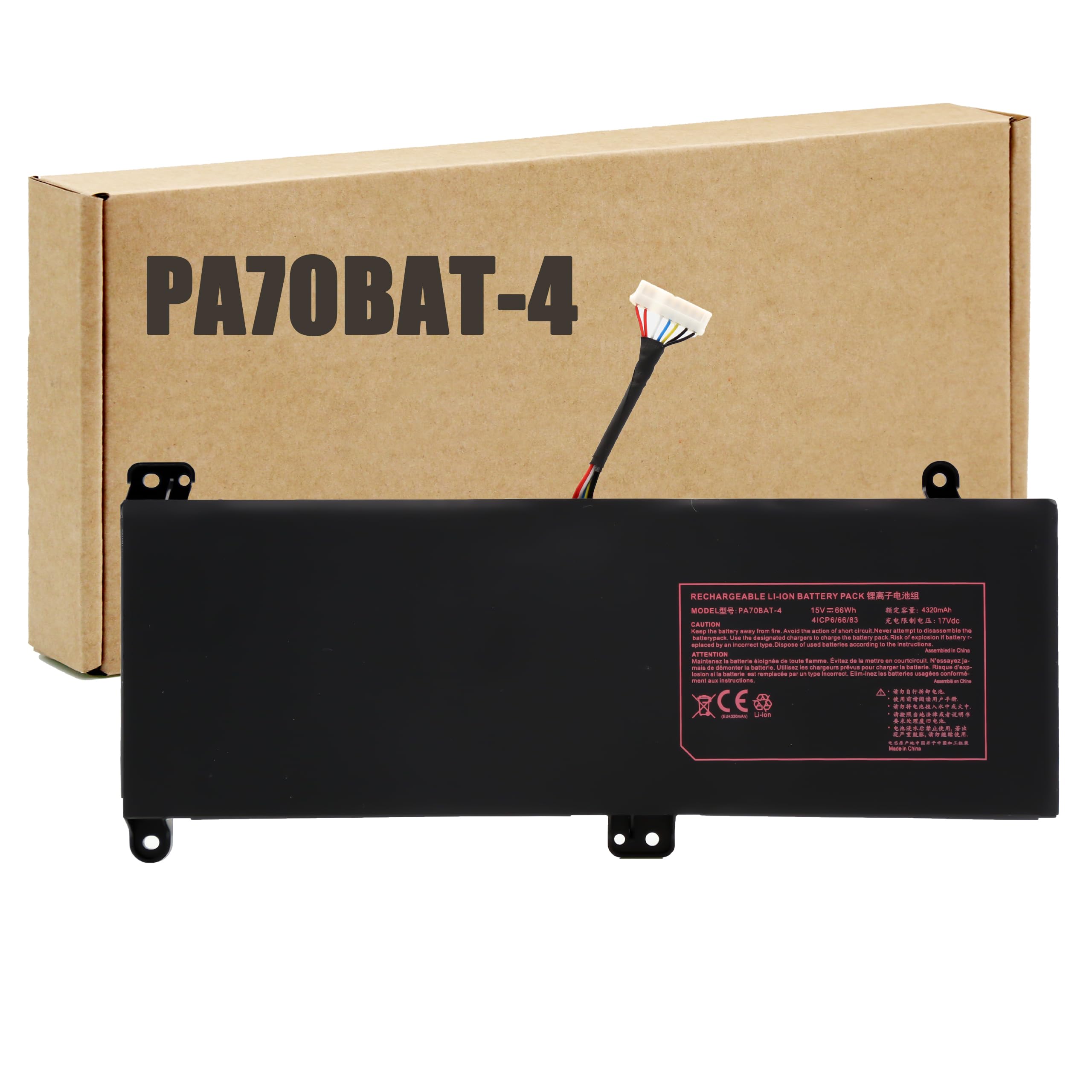 BLESYS PA70BAT-4 bateria do Clevo PA70HP6-G PA70HS-G PA71HP6-G PA71HS-G Laptop 6-87-PA70S-61B00 6-87-PA70S-62B01 4ICP6/66/83 15V 66Wh