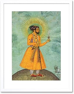 PAINTINGS PORTRAIT SHAH JAHAN MUGHAL EMPEROR INDIA FRAMED ART PRINT B12X9911