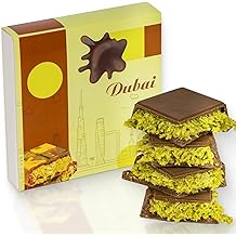 Dubai Chocolate Bar with Pistachio &ndash; 3.5 oz &ndash; Handmade Viral Dubai Chocolate &ndash; Crispy Shredded knafeh with Rich Chocolates, Ready to Eat, Perfect for Christmas (Pack of 1)