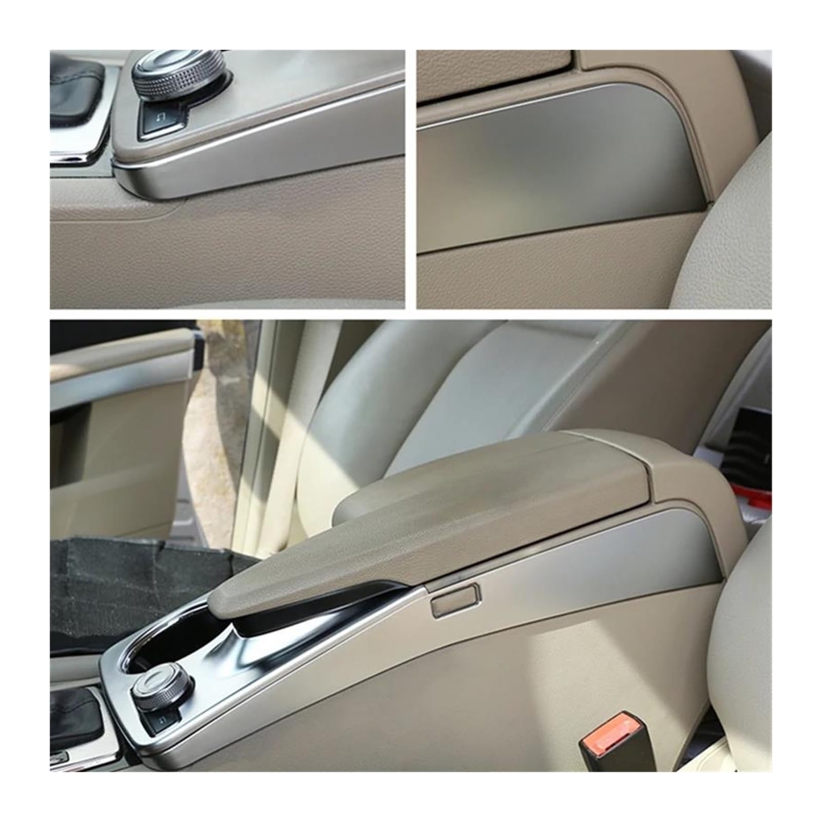 Kratzfeste Armaturenbrettverkleidung Auto Konsole Armlehne Panel Seite Rahmen Abdeckung Streifen Trim Für GLK X204 2013-2015 Innen Aufkleber(Silber)
