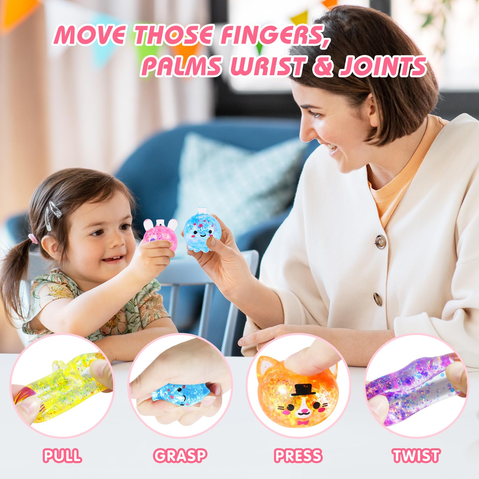 6 Pack Sensory Stress Balls Set, Multicolor, small - Image 3