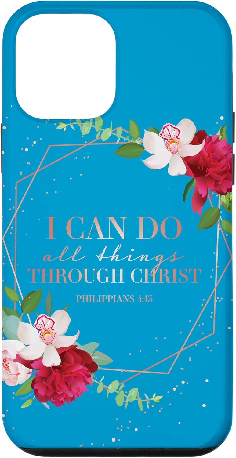 iPhone X/XS Christian Phone Cases Women Bible Verses Philippians 4:13 Case
