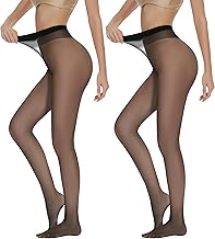 AKKQHH Strumpfhosen Damen Transparent 20 DEN Feinstrumpfhose High Waist Reißfest Seidenstrumpfhose Komfortbund Seidig Stützstrumpfhose Druckfreier 2er Pack