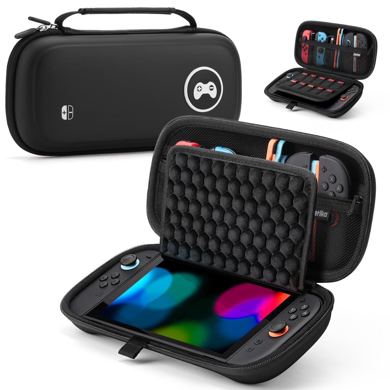 Nintendo Switch 2 Carrying Case Black Storage Bag Shockproof Waterproof Travel