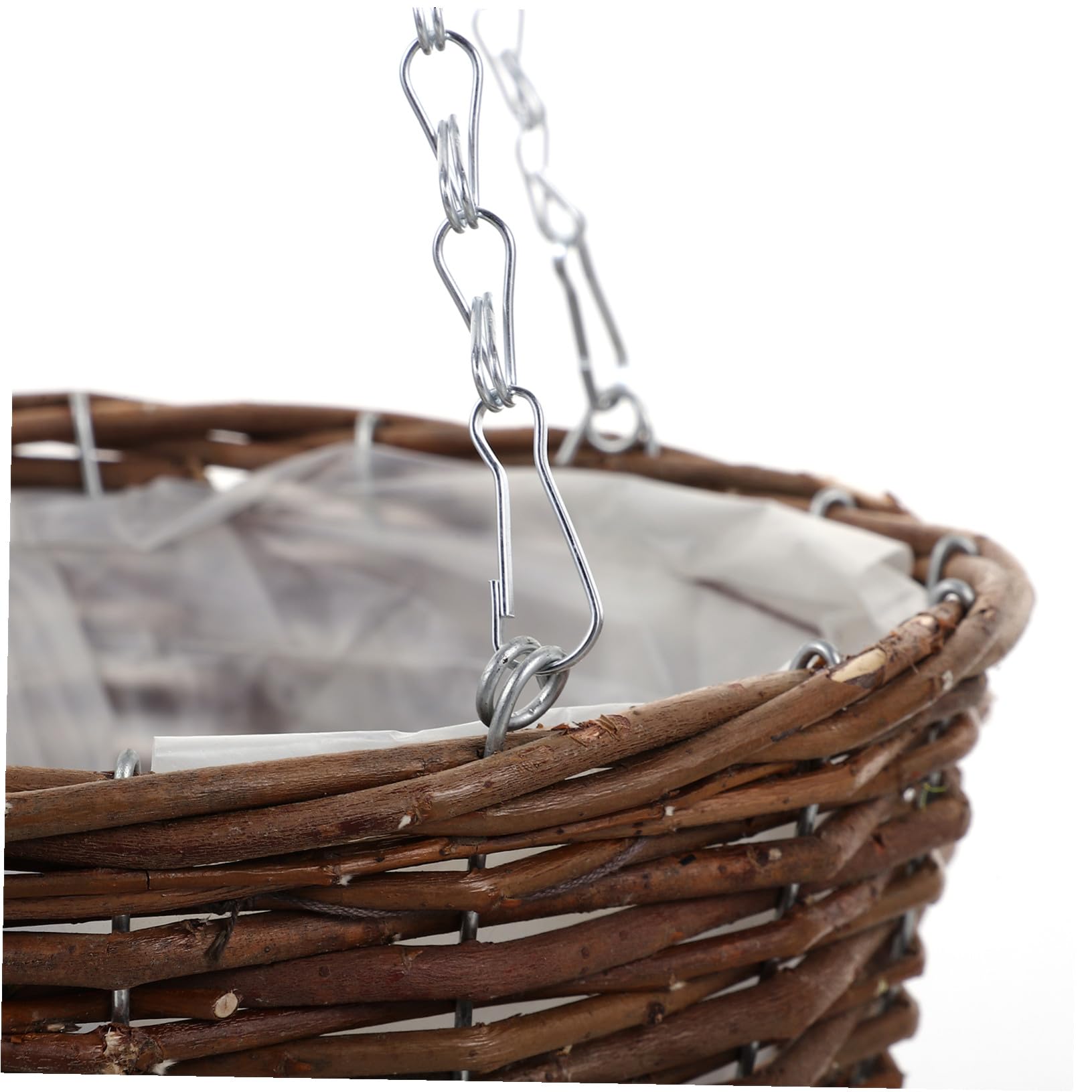 Anneome 2 Pezzi Vasi Sospesi per Piante da Interno in Rattan e Metallo Cesti Sospesi Medi da 25 CM per Balcone Giardino Casa e Ufficio