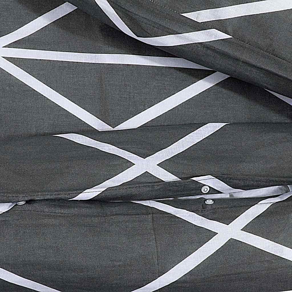 Komplet pościeli 140x200 cm bawełna szary z poszewką na poduszkę