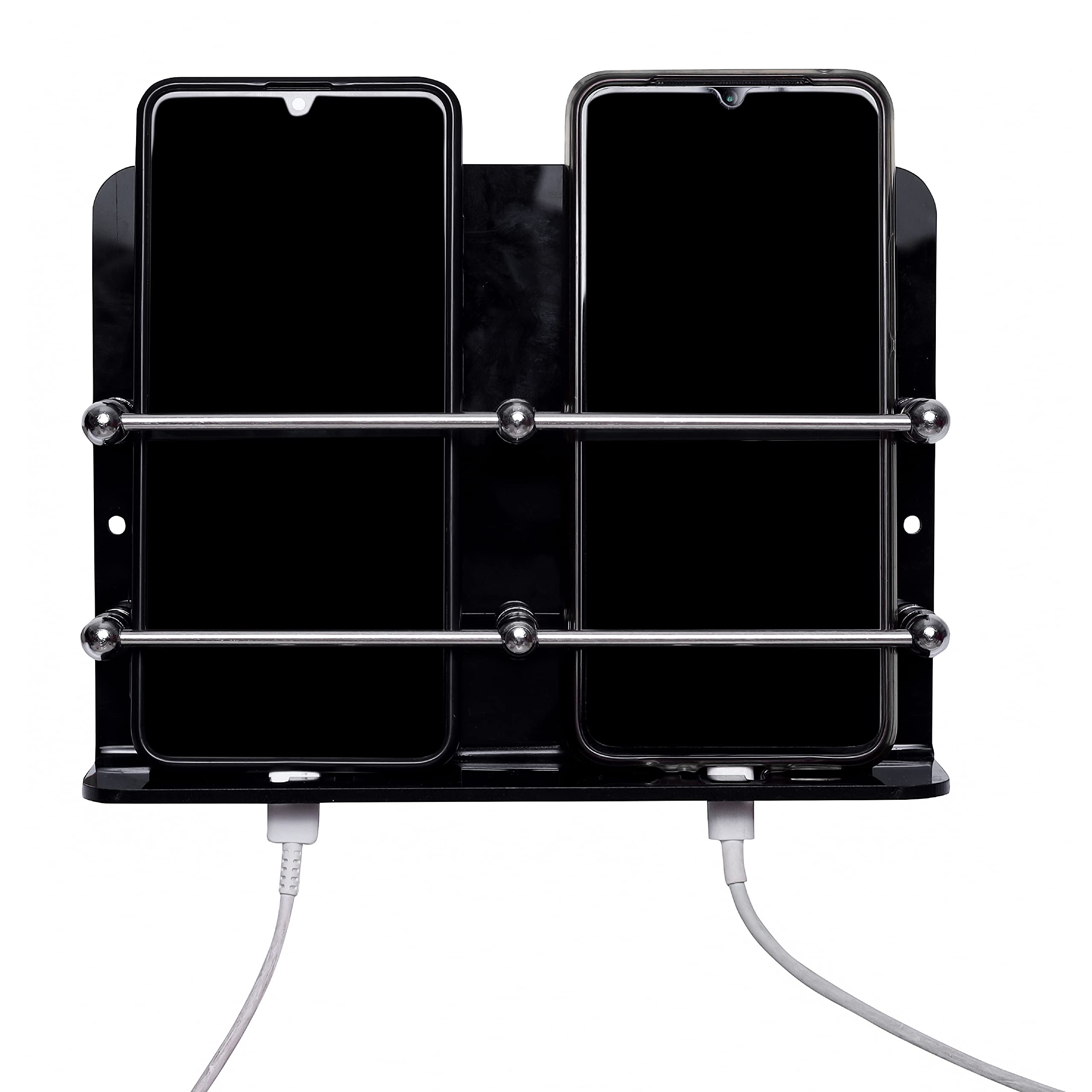 Lichee® Wall Mount Black Double Mobile Holder Stand for Mobile Charging, TV & AC Remote Holding at Home, Office, Bedroom, Hotel Wall Mount Multipurpose Stand (Black Double Mobile Stand) (B0B6VGM4J1) Amazon Price History, Amazon Price Tracker