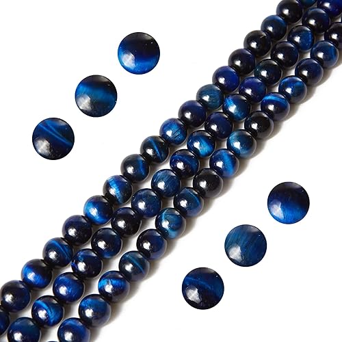 Miniatura 32 de 45 cuentas de turmalina negra de 0.315 pulgadas (0.315 in), cuentas de piedras preciosas naturales redondas sueltas