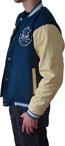 Veste Universitaire Homme 2chilly - Style Années 50, Manches En Cuir Nappa, Broderies, édition Limitée