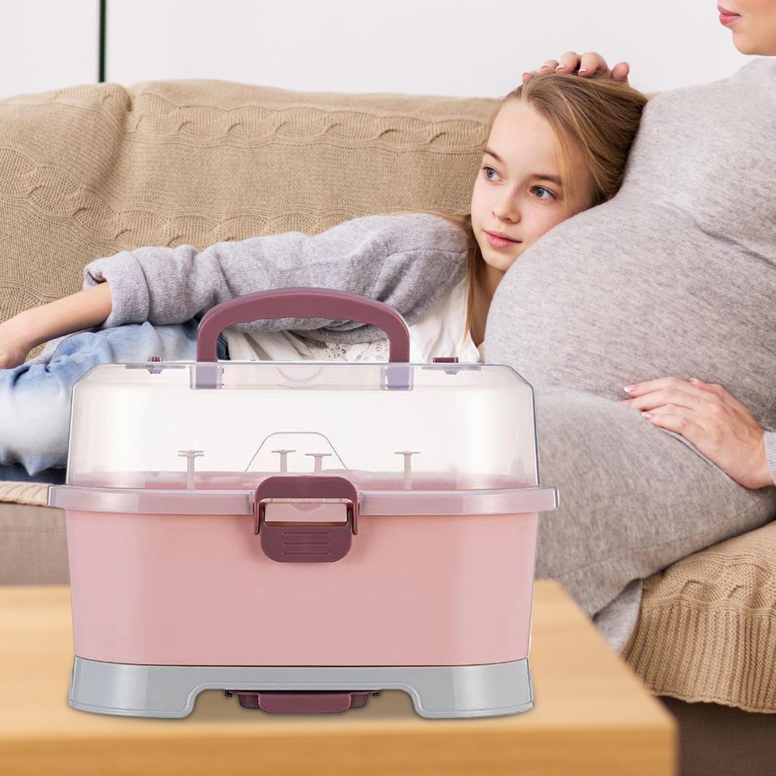 Babyflaschen Organizer, Baby Flaschenspeicher Organizer,Abnehmbare tragbare Staubflaschen -Trocknungsregal - Kindergärtenschachteln für Milchspeicher Fütterung für Kleinkind -Pflegekühlschrank