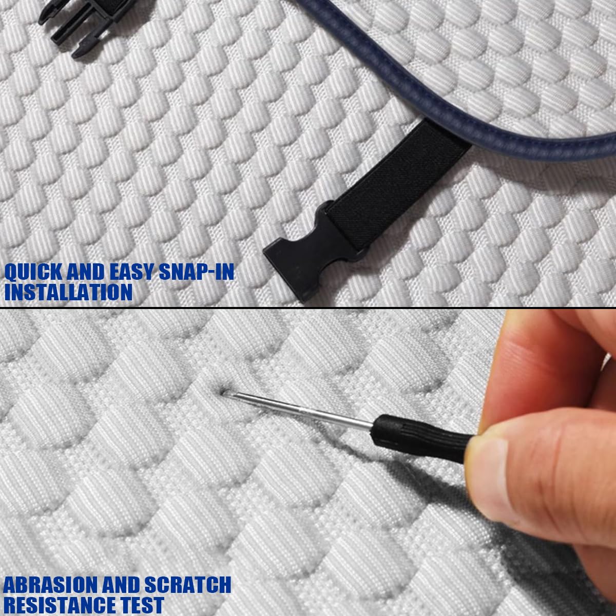 JNNJ 2 Pezzi Universale Cuscino per Sedile Auto, Coprisedile Auto Anteriori Soft Confortevole, Cuscino Sedile Auto Anteriore Antiscivolo, per Interni Autoveicoli Coprisedile Tappetino(Nero)
