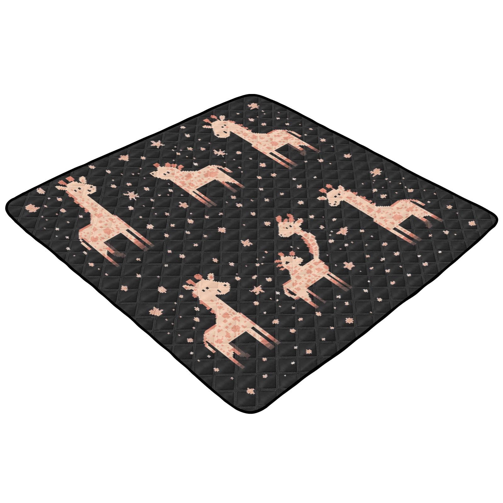 Kigai Giraffes Baby Play Mat for Floor and Playpen 50x50 inch Non-Slip Baby Activity Playmat Waterproof Foldable Crawling Mat for Infants Toddlers